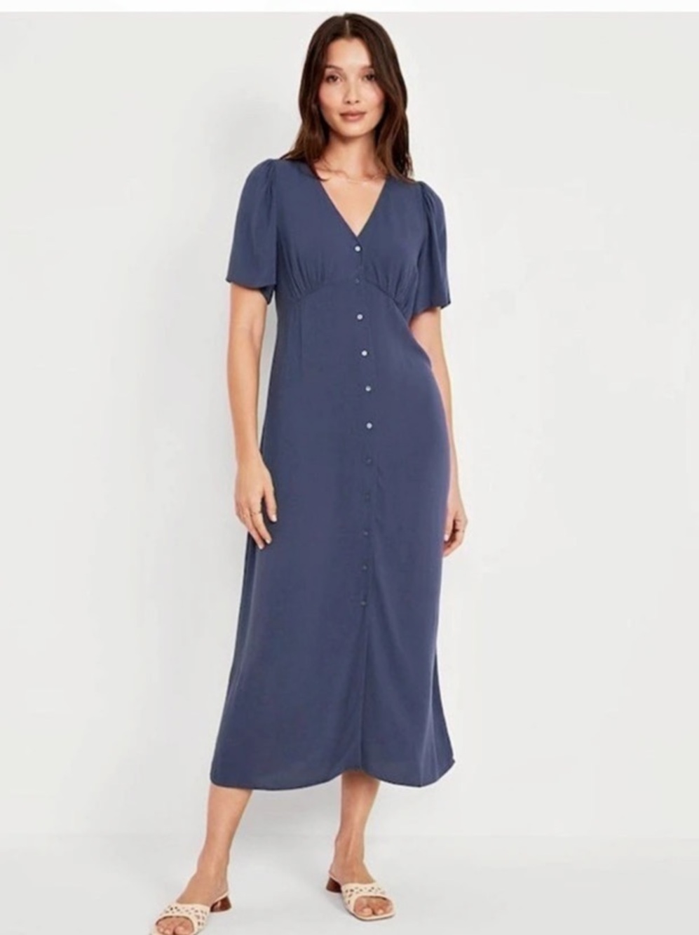 Old Navy Short Sleeve Maxi Dress in Blue Like New